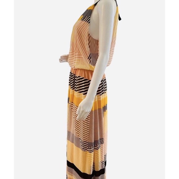 Vince Camuto Womens Maxi Tie Neck Halter Dress Size 8 Pullover Sleeveless Lined - Picture 3 of 11